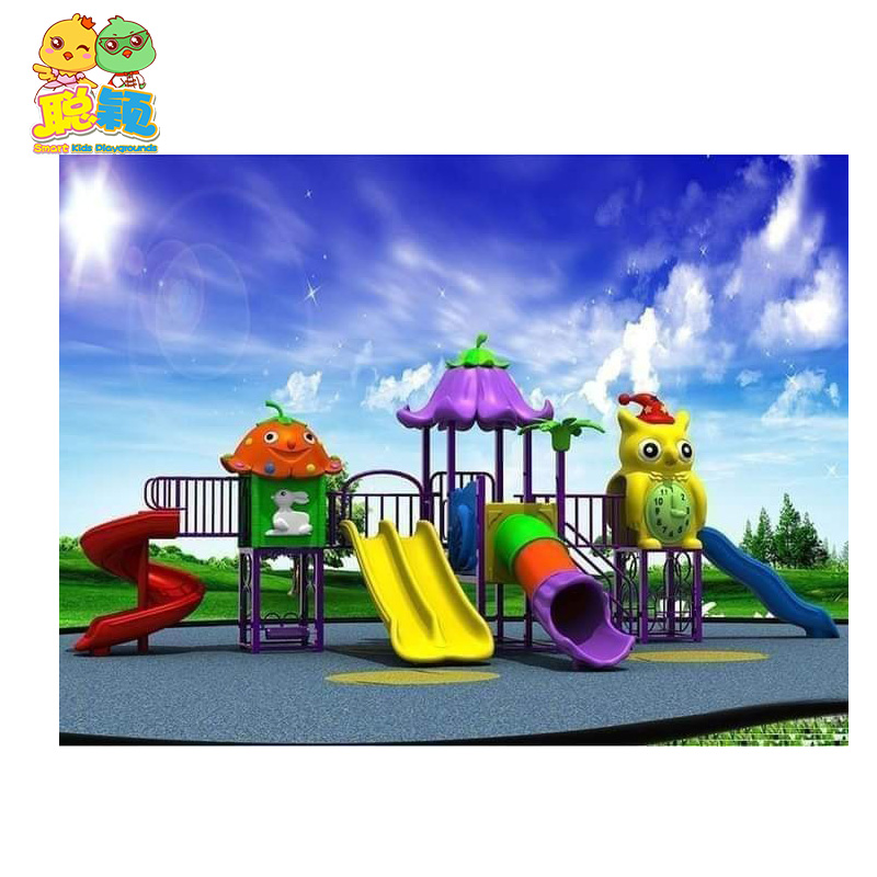 Summer Colorful Attractive Amusement Park Outdoor Playground Equipment Slide With Good Quality