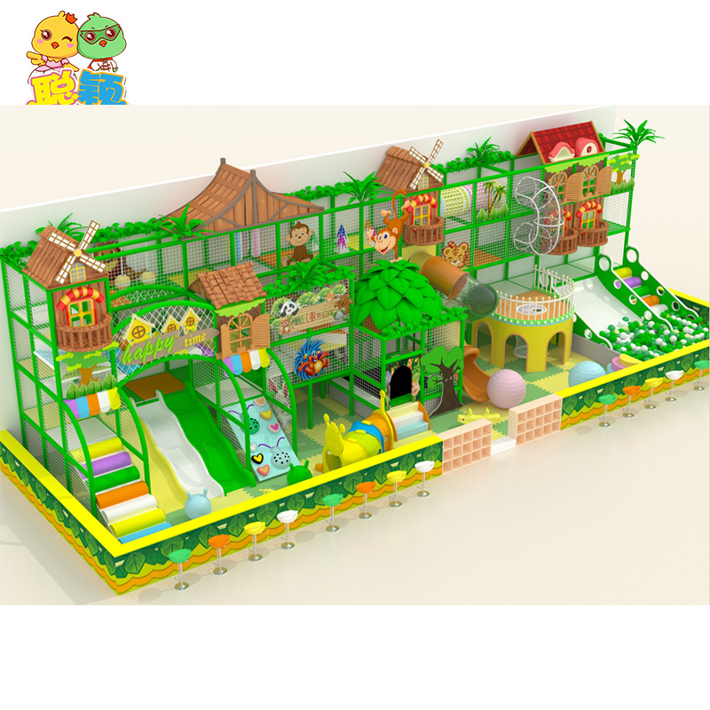 Shopping Mall Mini Attractive Soft Play Area Indoor Playground With Trampoline