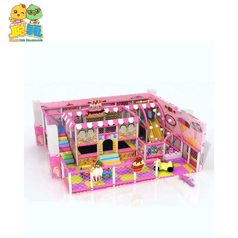 Shopping Mall Mini Attractive Soft Play Area Indoor Playground With Trampoline