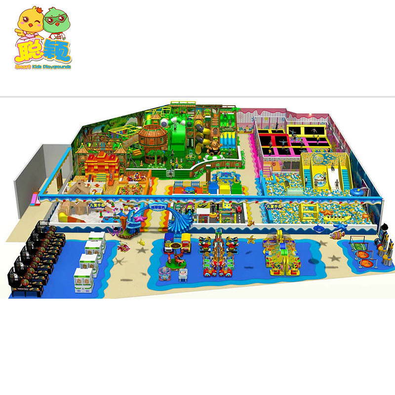 Customized Giant Colorful Slide High Quality Soft Play Indoor Playground For Sale