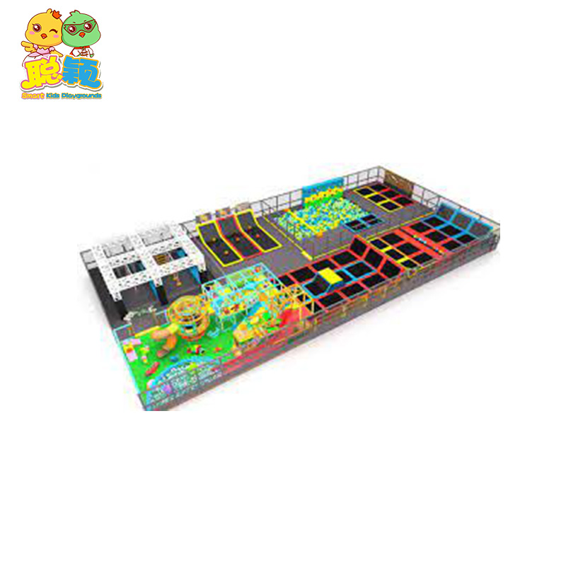 Funny Attractive Trampoline Park Combination Soft Play Indoor Playground With High Standard