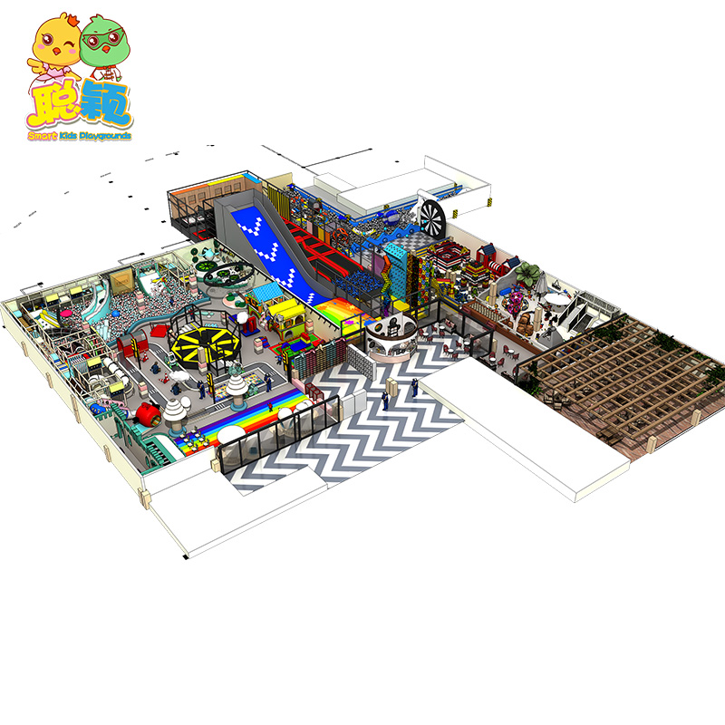 Customized Theme Trampoline Soft Play Area Indoor Playground For Kids