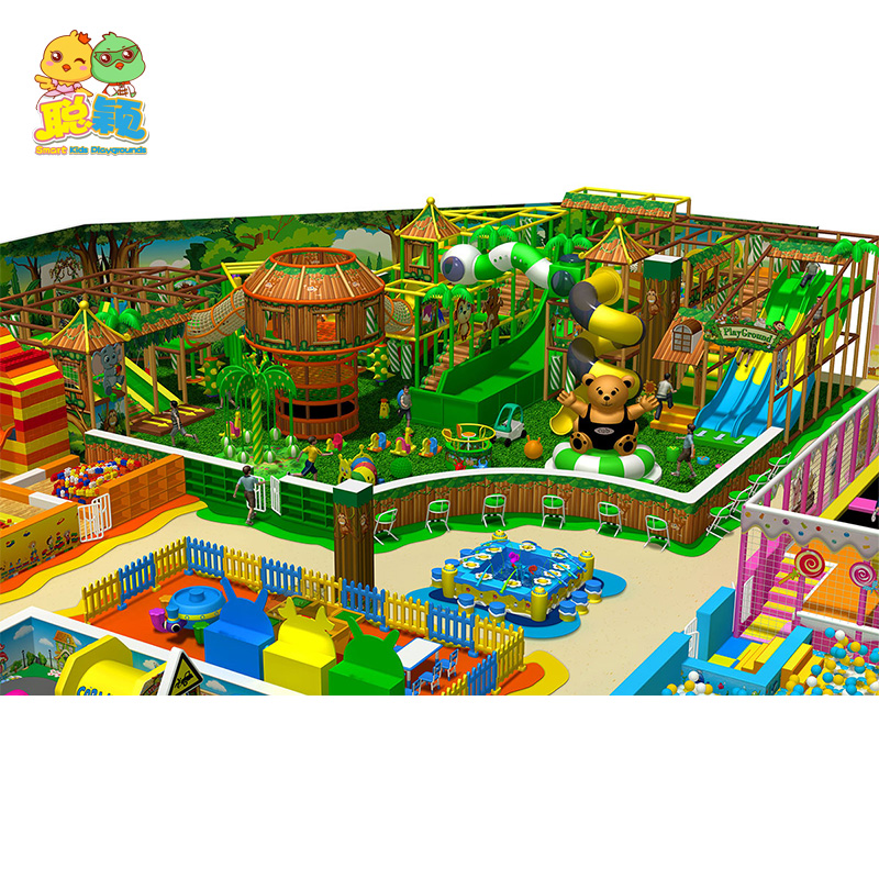 Customized Creative Jungle Theme Soft Play Area Indoor Playground For Kids