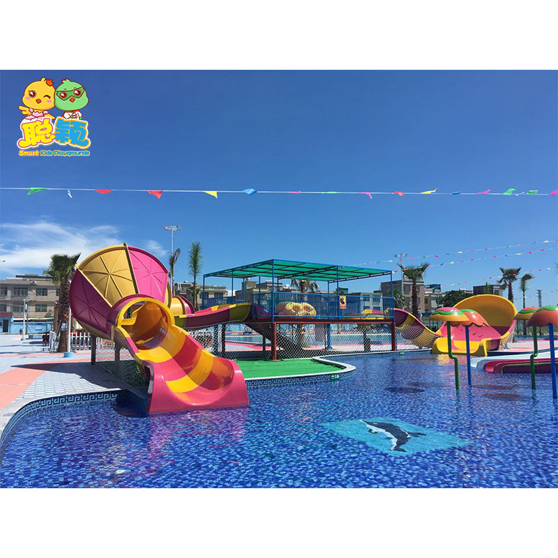 Customized Water Park Giant Attractive Funny Amusement Aqua Park Slide For Kids