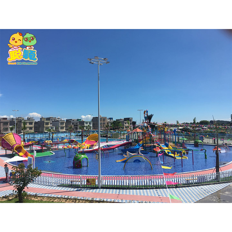 Customized Water Park Giant Attractive Funny Amusement Aqua Park Slide For Kids