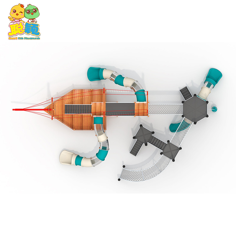 Customized Ocean Stainless Steel Outdoor Playground Slide For Kids