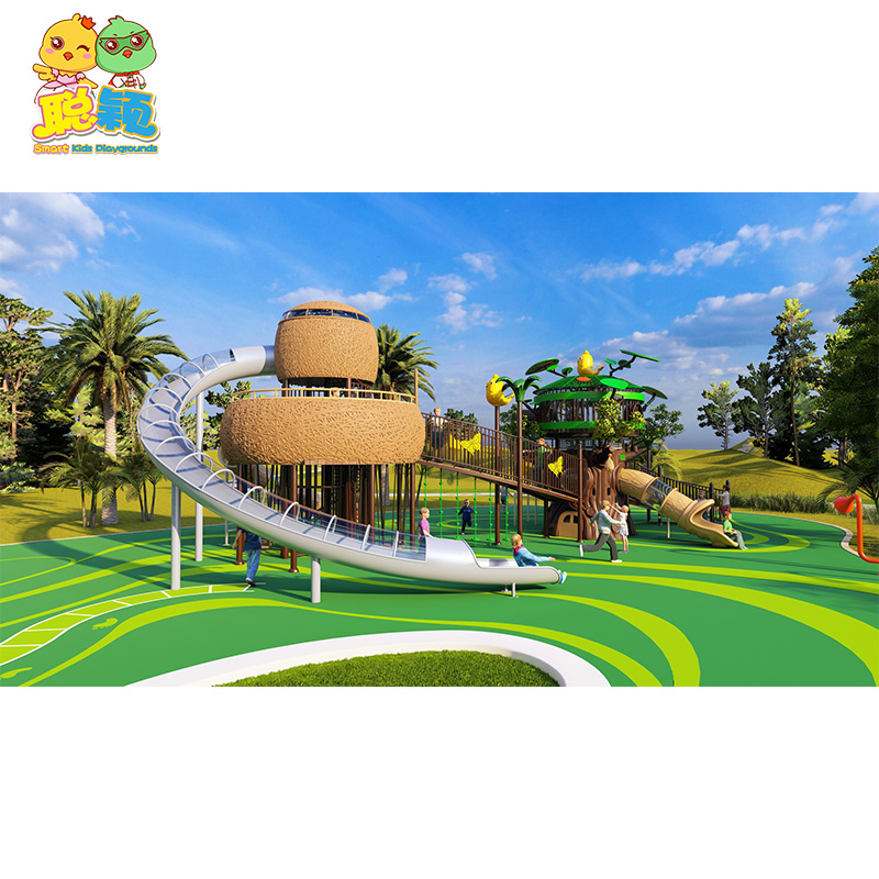 Children climbing wall slide customized commercial for sale