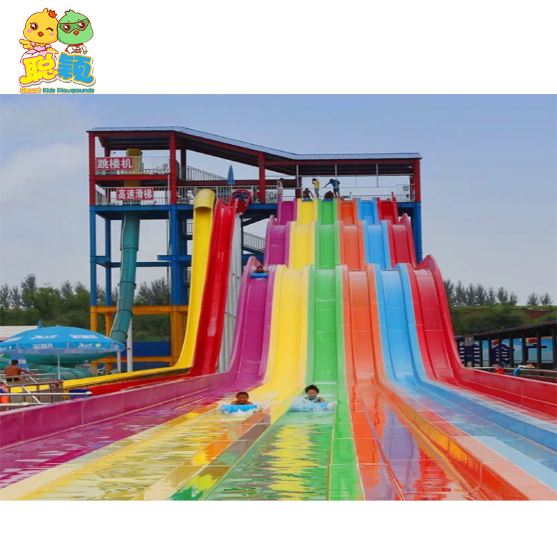 New Design Kids Outdoor Amusement Water Park Fiberglass Slide Playground Sports Equipment