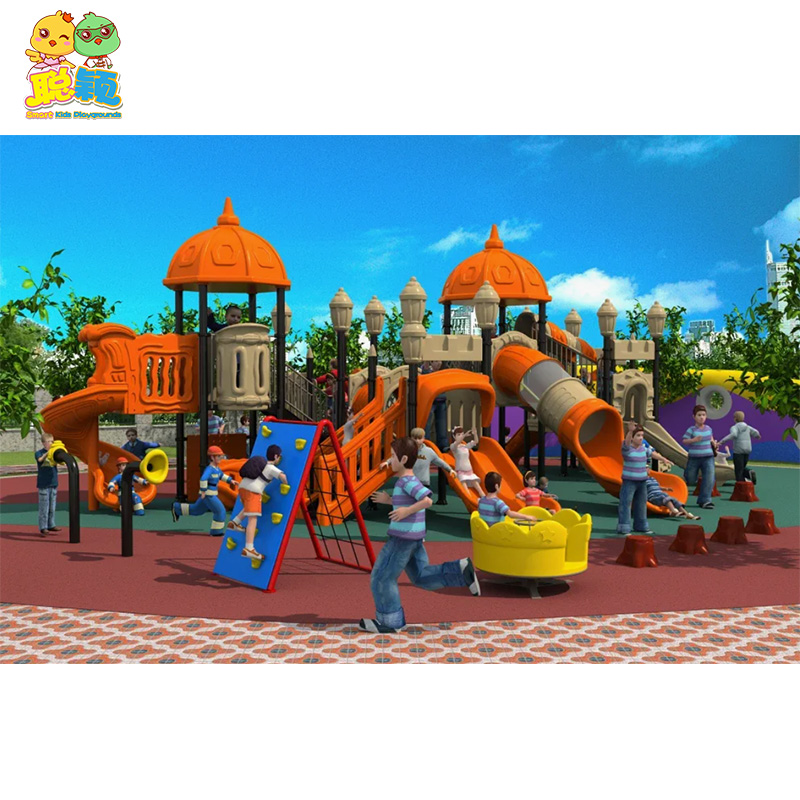 Durable Anti-faded Amusement Park Outdoor Playground Equipment Slide For Kids
