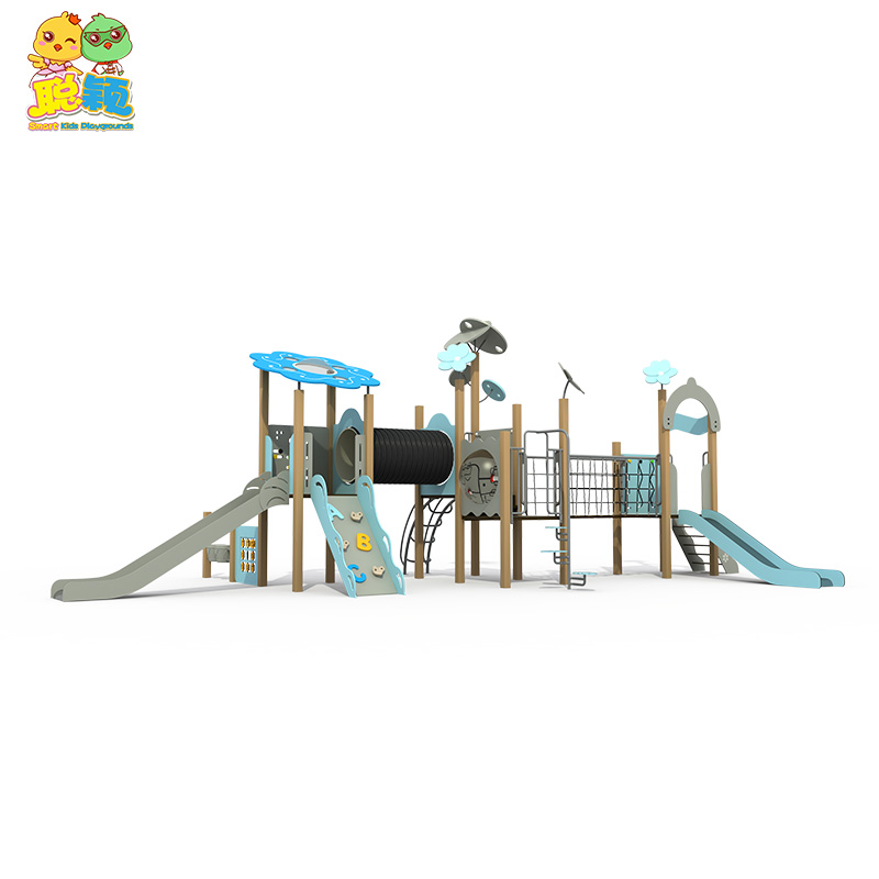 Anti-faded High Quality Amusement Park Outdoor Playground Equipment Slide
