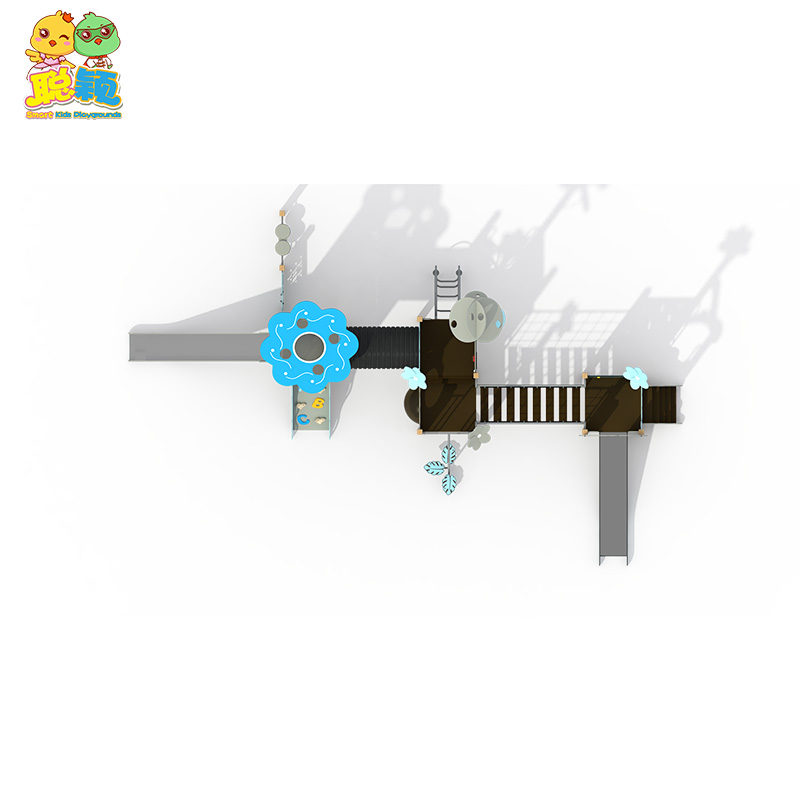 Anti-faded High Quality Amusement Park Outdoor Playground Equipment Slide