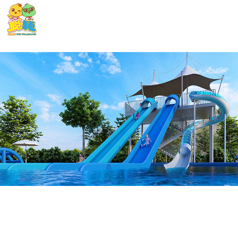 Customized Attractive Amusement Park Outdoor Playground Equipment Slide For Sale