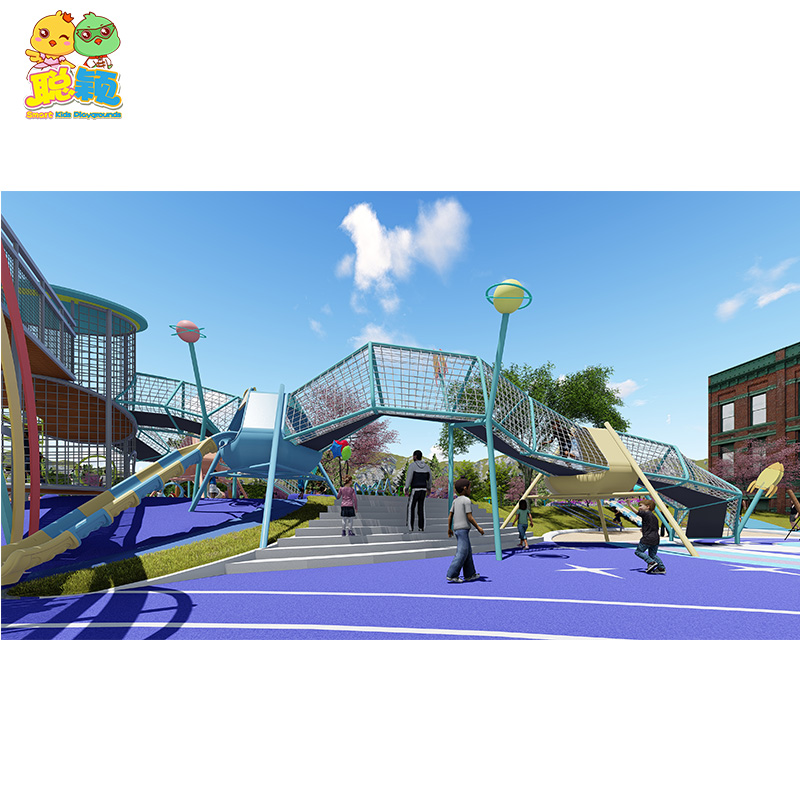 Customized Attractive Amusement Park Outdoor Playground Equipment Slide For Sale