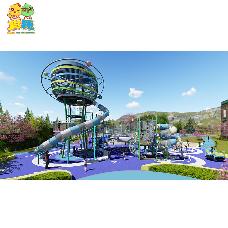 2000sqm Kid Funny Amusement Park Outdoor Playground Equipment Slide