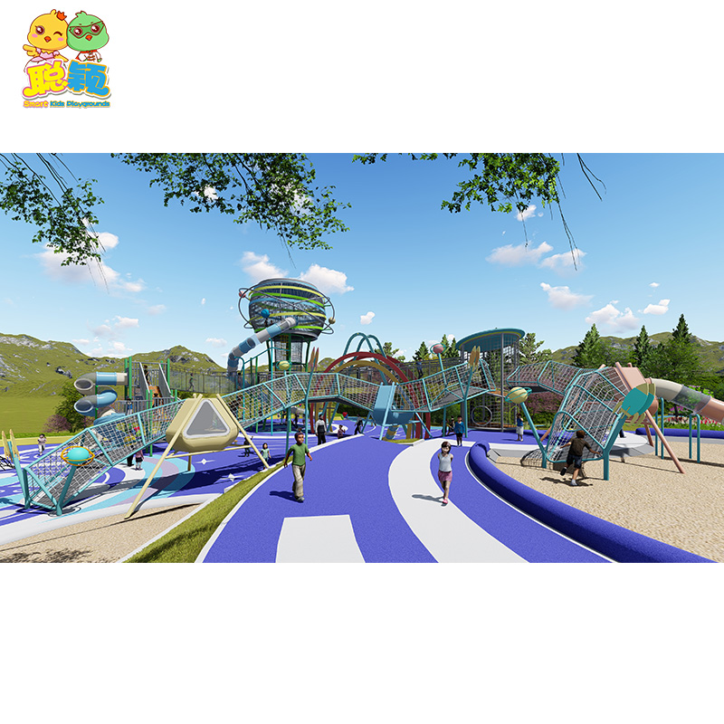 2000sqm Kid Funny Amusement Park Outdoor Playground Equipment Slide