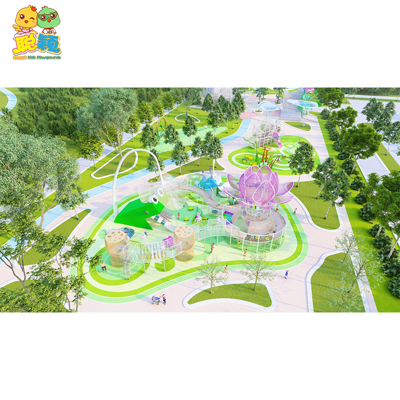Kid's Multi-functional Water/Land Amusement Park Outdoor Playground
