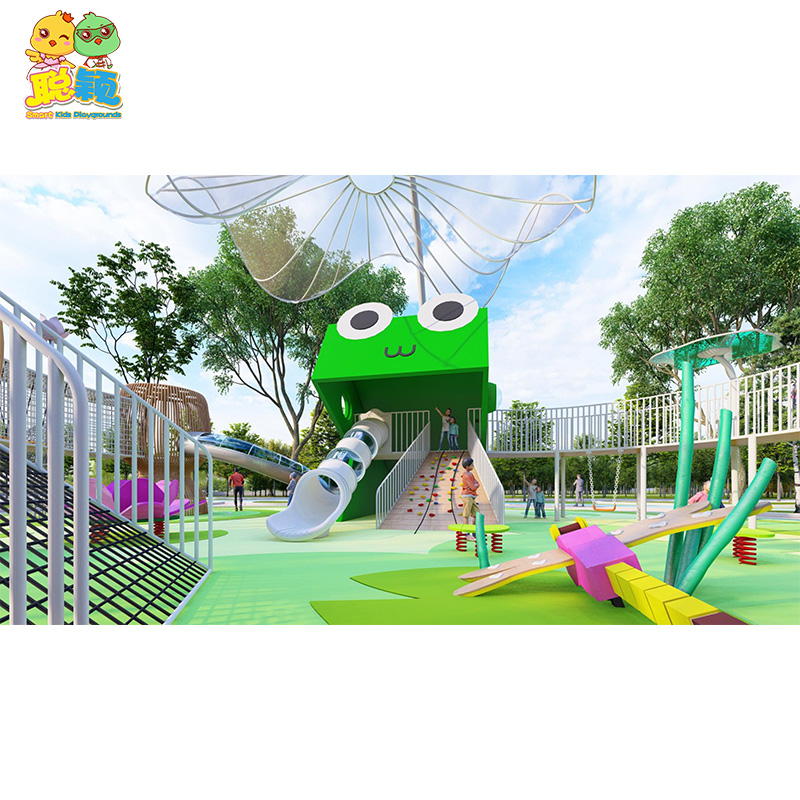 Kid's Multi-functional Water/Land Amusement Park Outdoor Playground