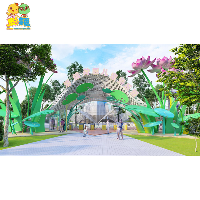 Kid's Multi-functional Water/Land Amusement Park Outdoor Playground