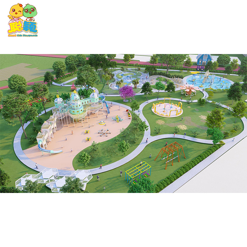 Guangzhou Factory High Standard Amusement Park Outdoor Playground Equipment Slide