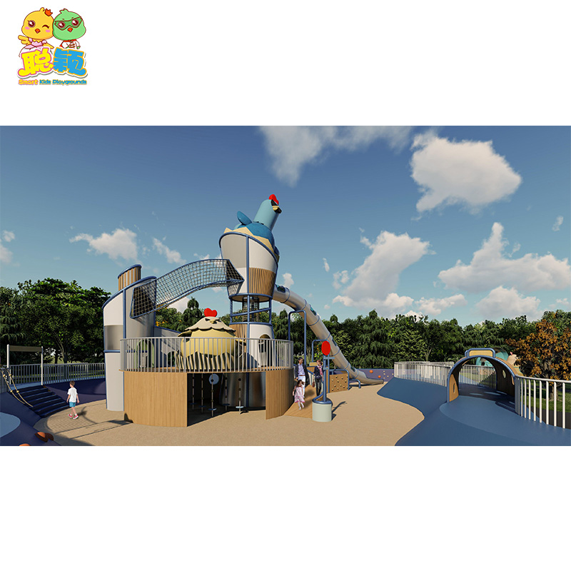 New Customized Design Outdoor Amusement Park Kids Playground Slide