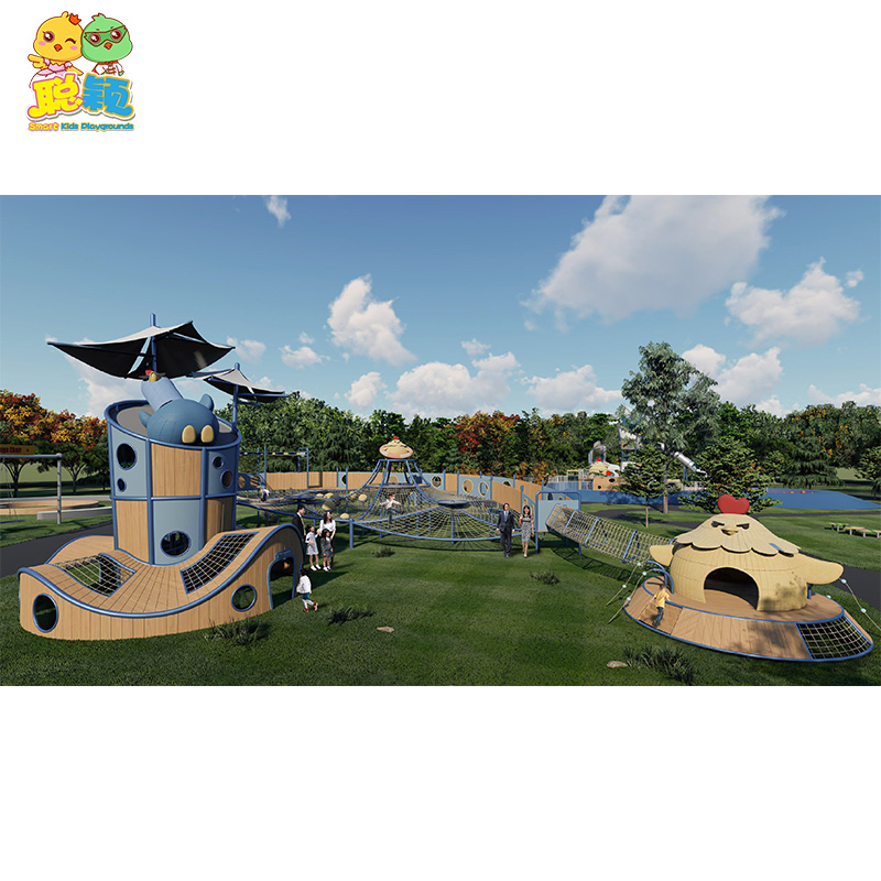New Customized Design Outdoor Amusement Park Kids Playground Slide
