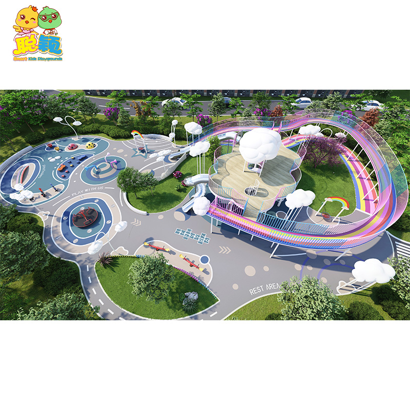 Durable Anti-High Temperature Outdoor Playground Equipment Slide For Kids