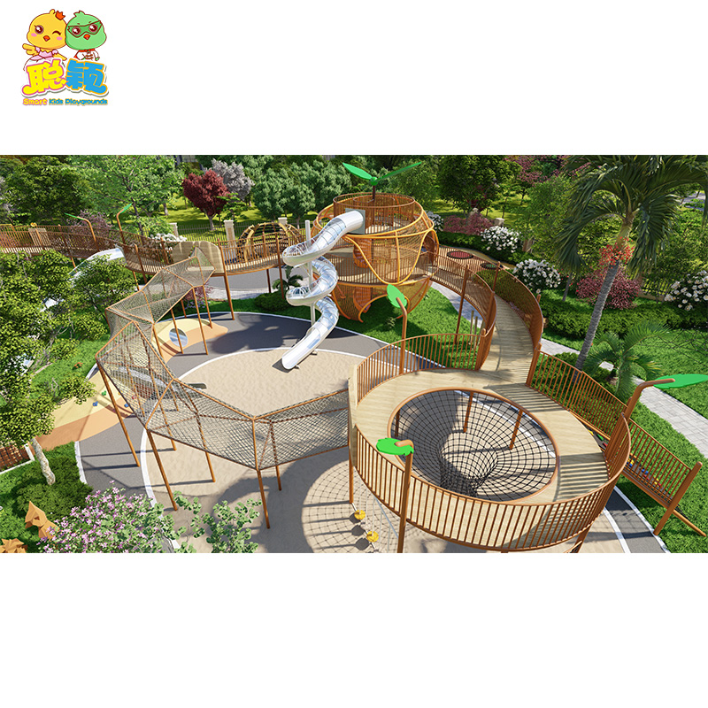 Customized Beautiful Kid's Amusement Park Outdoor Playground Equipment Slide