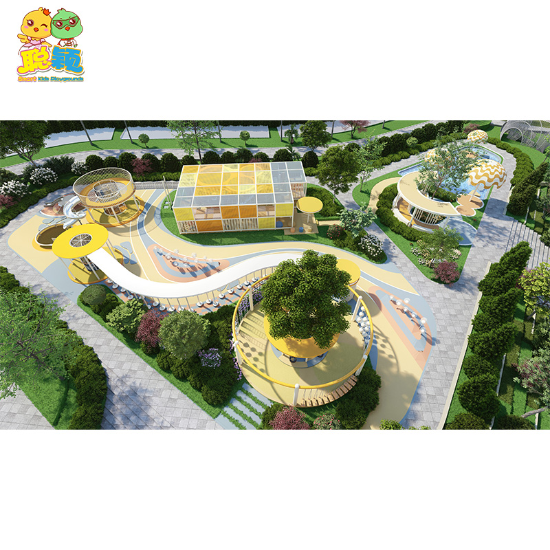 New Customized Style Amusement Park/School Outdoor Playground Equipment Slide