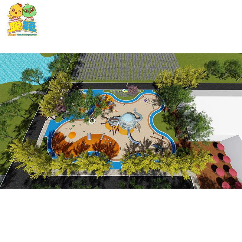 Customized Stainless Steel/Wooden Outdoor Playground Equipment Slide With Epdm