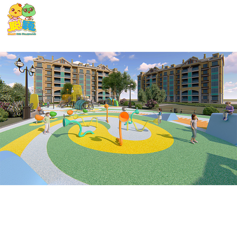 Customized Stainless Steel/Wooden Outdoor Playground Equipment Slide With Epdm