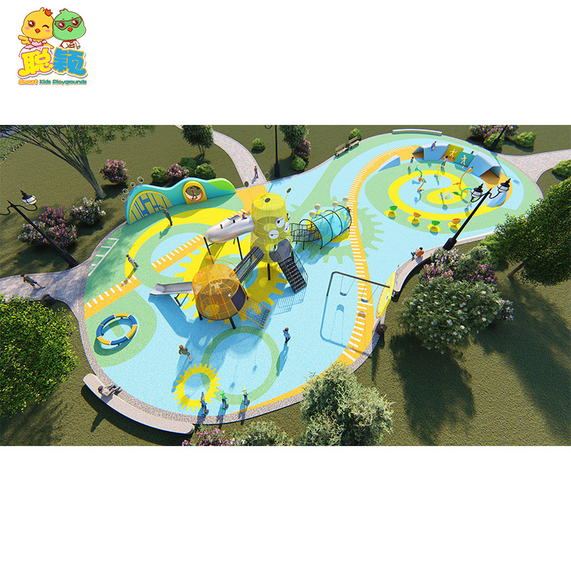 Attractive Customizable Amusement Park Outdoor Playground Equipment Slide For Kids