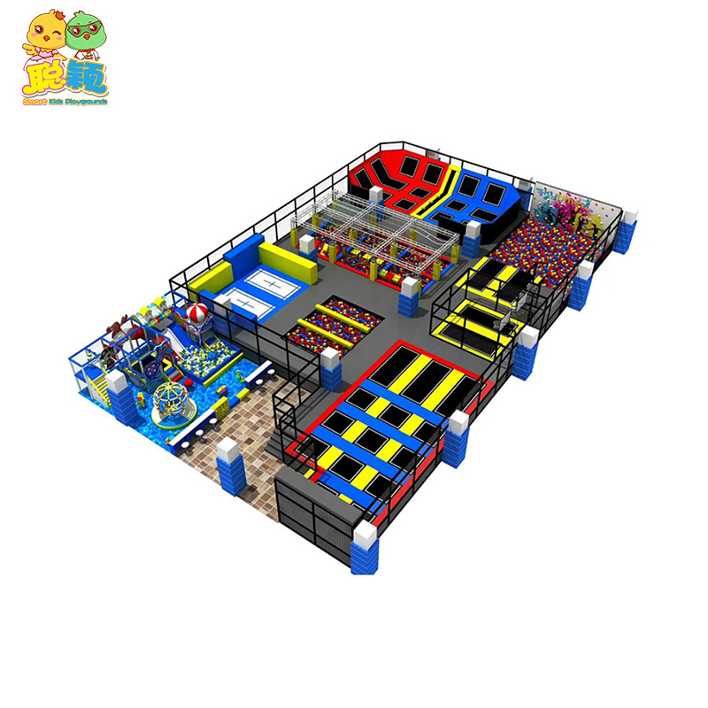 Combination Functional Soft Play Indoor Playground Trampoline Park