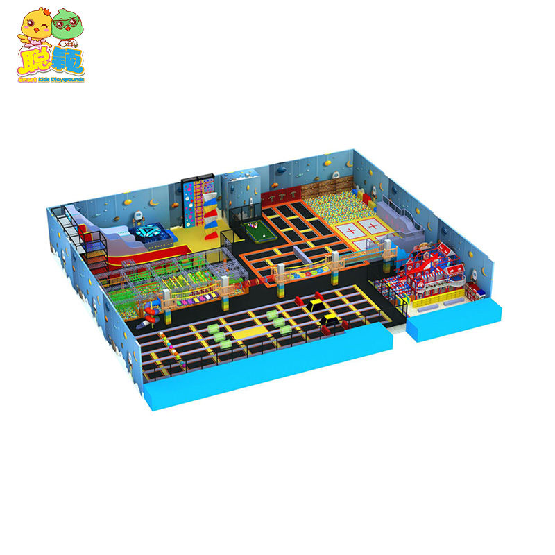 Combination Functional Soft Play Indoor Playground Trampoline Park