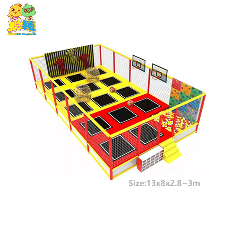 Big Jumping Bouncer Amusement Park Trampoline Park with Ninja Warrior