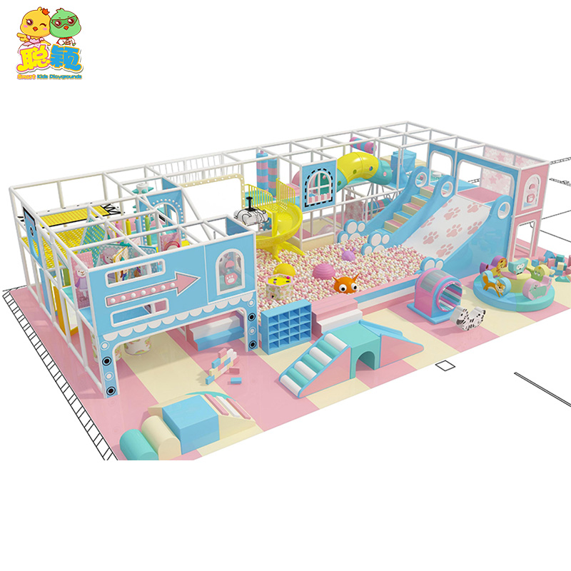 Sweet Pink Theme Kids Soft Play Games Amusement Park Indoor Playground