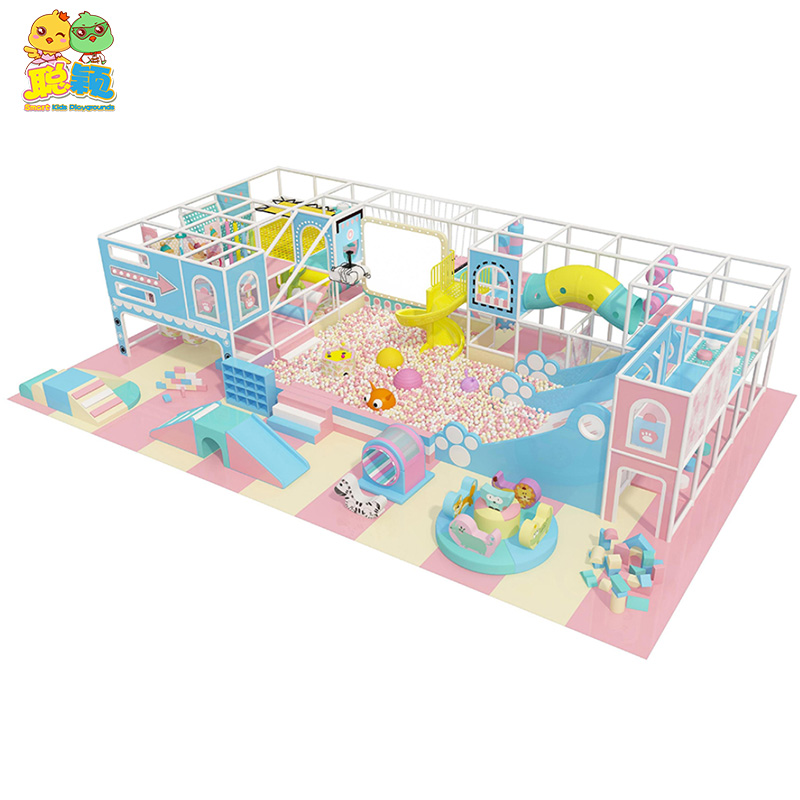 Sweet Pink Theme Kids Soft Play Games Amusement Park Indoor Playground