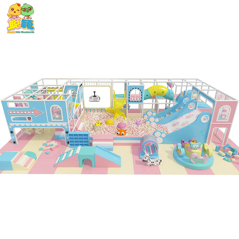 Sweet Pink Theme Kids Soft Play Games Amusement Park Indoor Playground