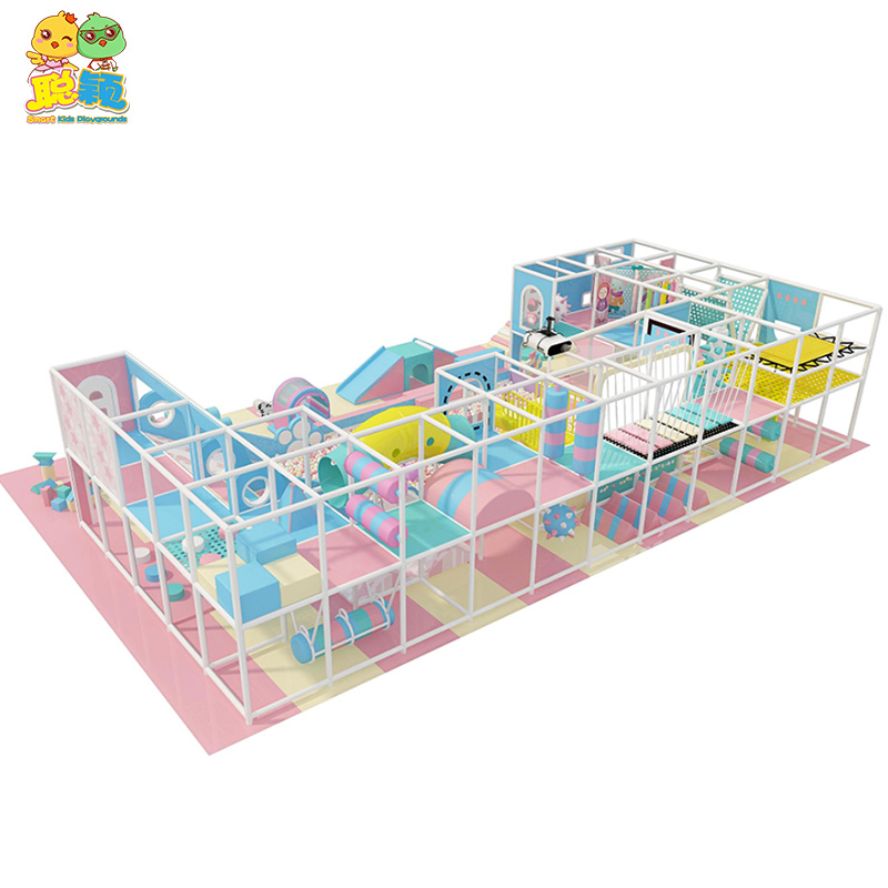 Sweet Pink Theme Kids Soft Play Games Amusement Park Indoor Playground