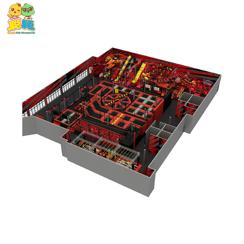 Multi-functional Ninja Course Trampoline Park Soft Play Indoor Playground For Kids