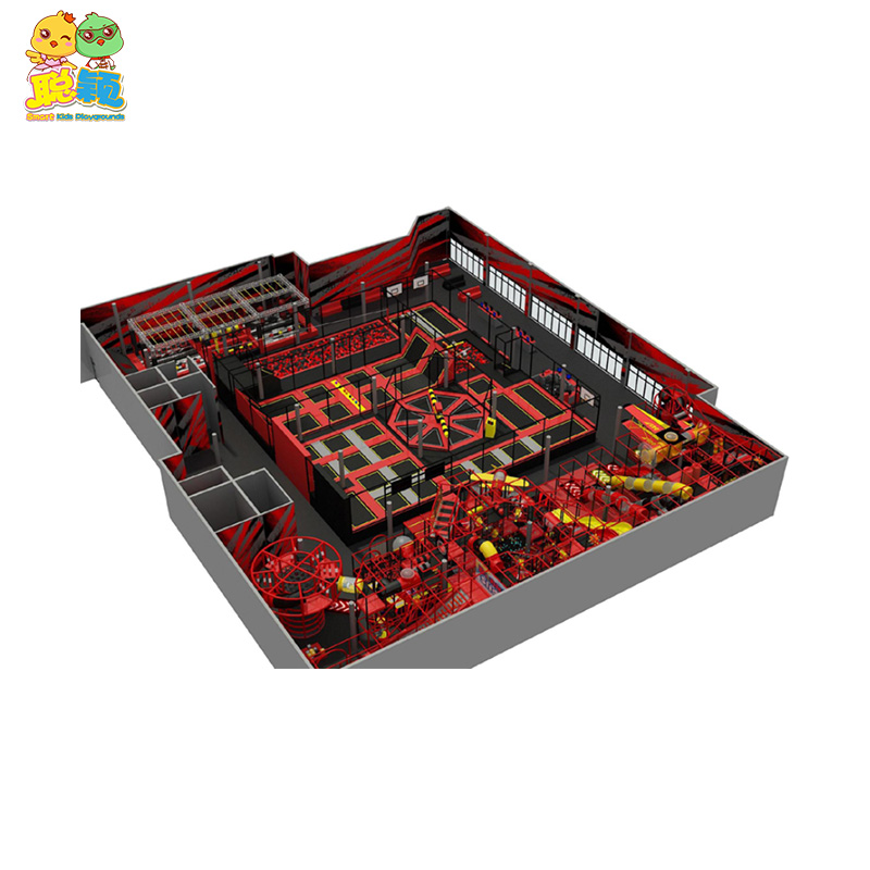 Multi-functional Ninja Course Trampoline Park Soft Play Indoor Playground For Kids