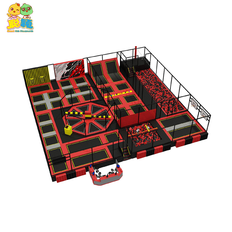 Multi-functional Ninja Course Trampoline Park Soft Play Indoor Playground For Kids