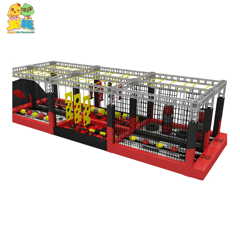 Multi-functional Ninja Course Trampoline Park Soft Play Indoor Playground For Kids