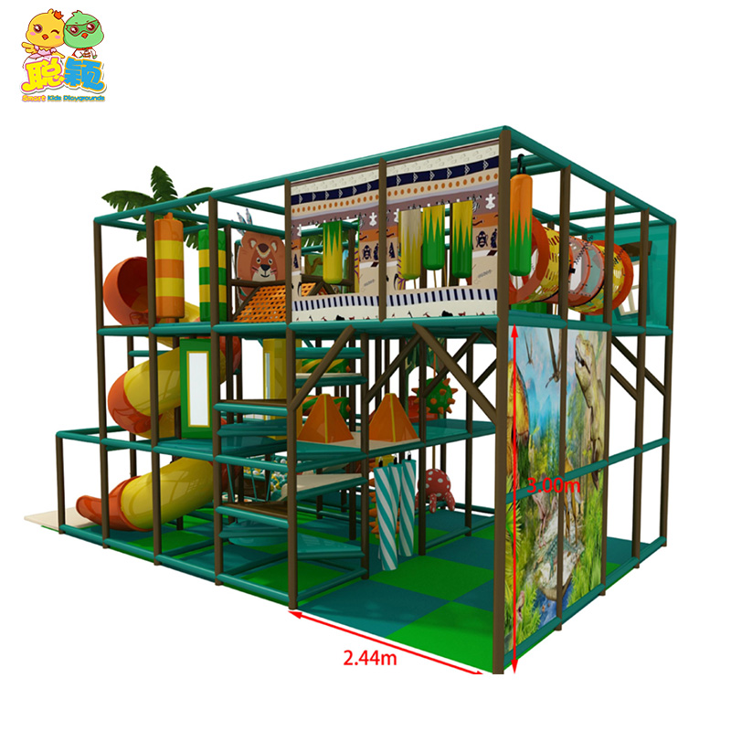 Customized Jungle Theme Giant Slide Soft Play Indoor Playground For Kids