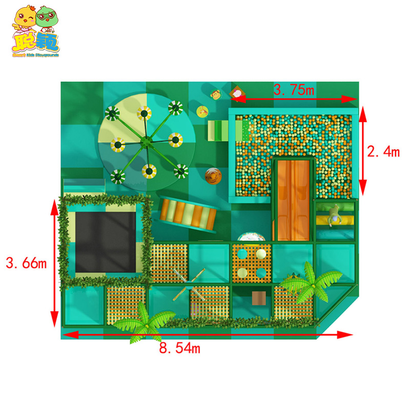 Jungle Theme Various Function Kids Amusement Soft Play Indoor Playground