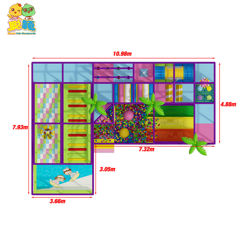 Rainbow Slide Kids Ball Pool Soft Play Indoor Playground