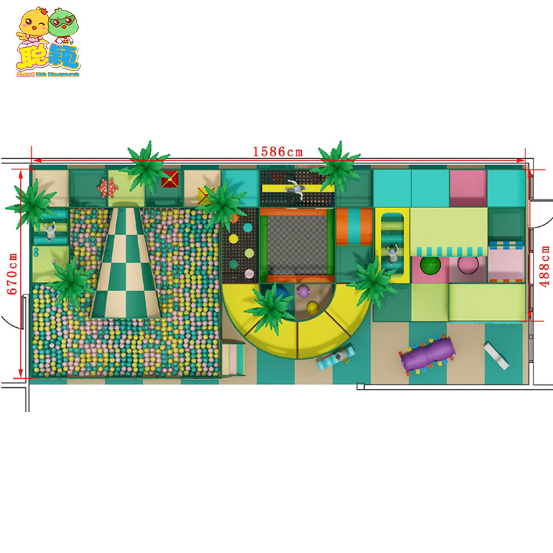 Customized New Style Jungle Theme Soft Play Indoor Playground With High Quality