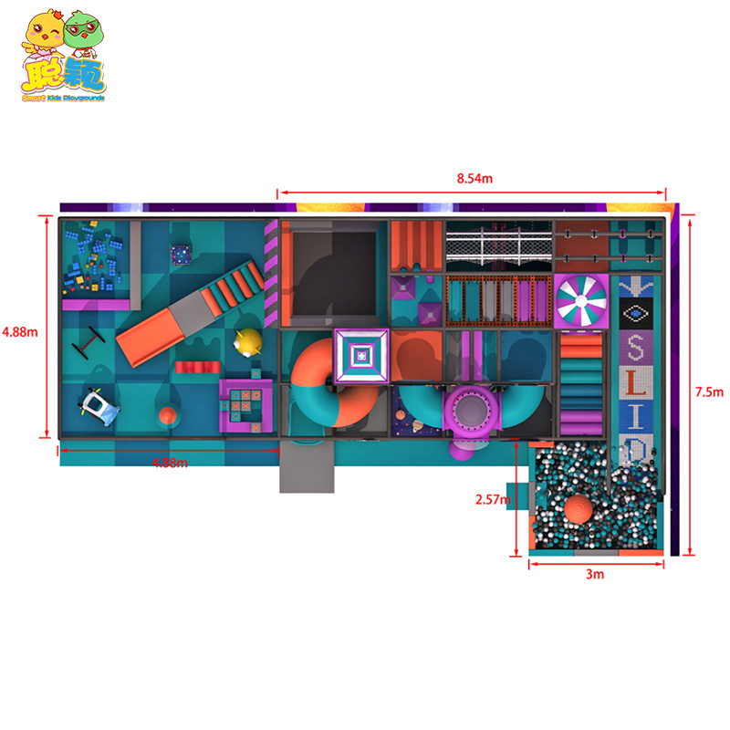 Space Theme Attractive Kids Multi-functional Amusement Park Soft Play Indoor Playground