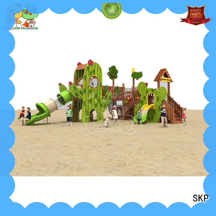 SKP kids wooden slide directly sale for kindergarten