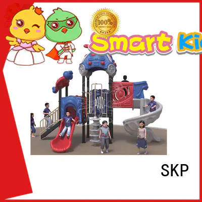 SKP plastic wooden slide directly sale for residential area