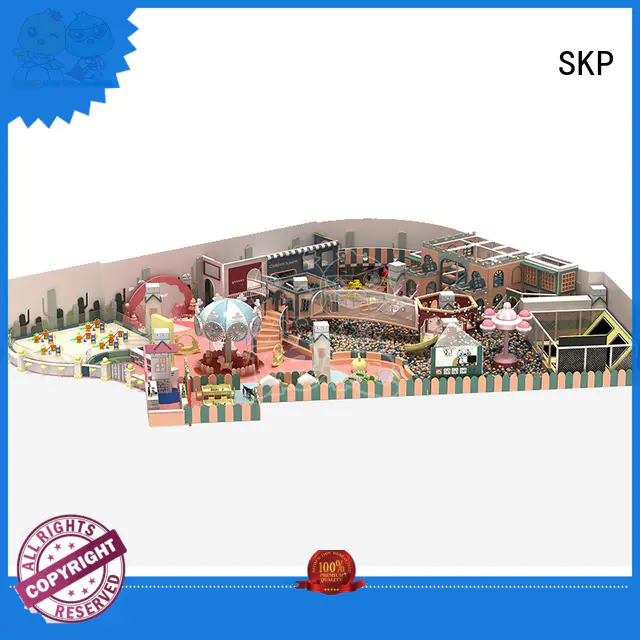 SKP wooden playground equipment high quality for play centre